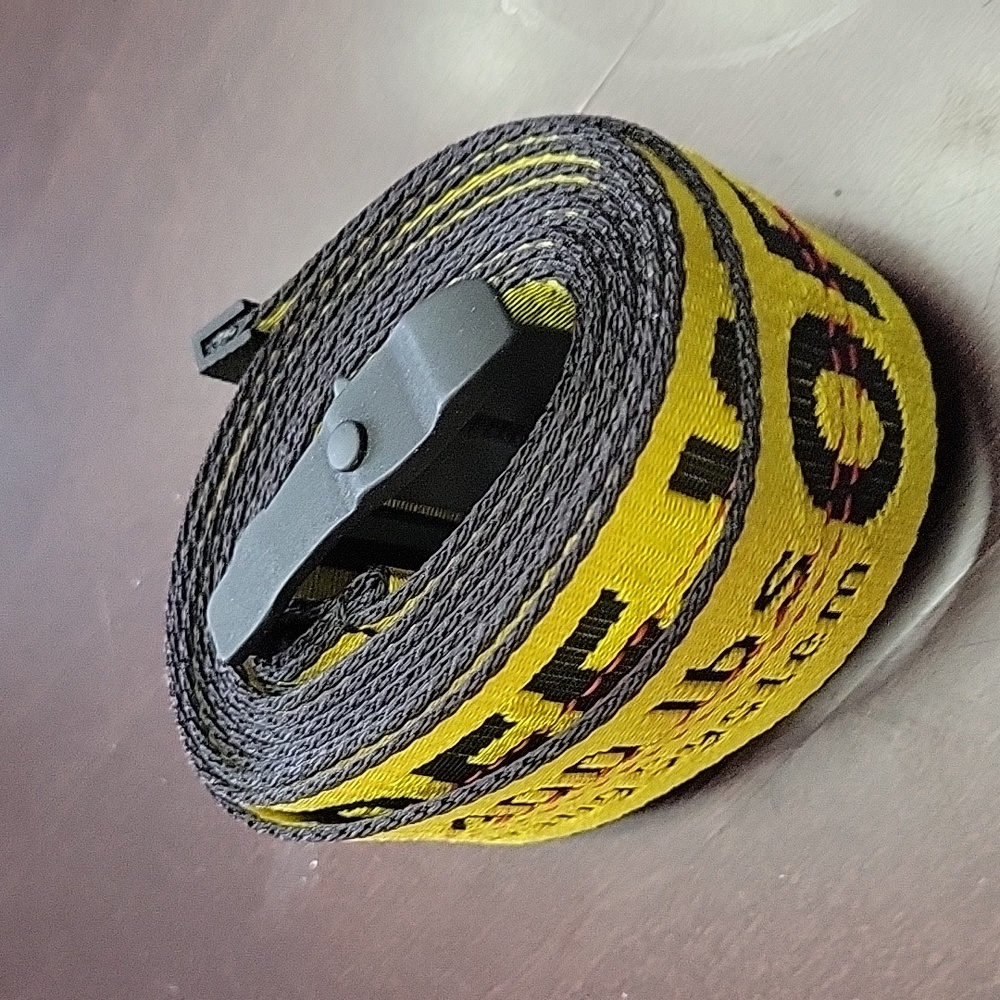 Off-white industrial belt yellow